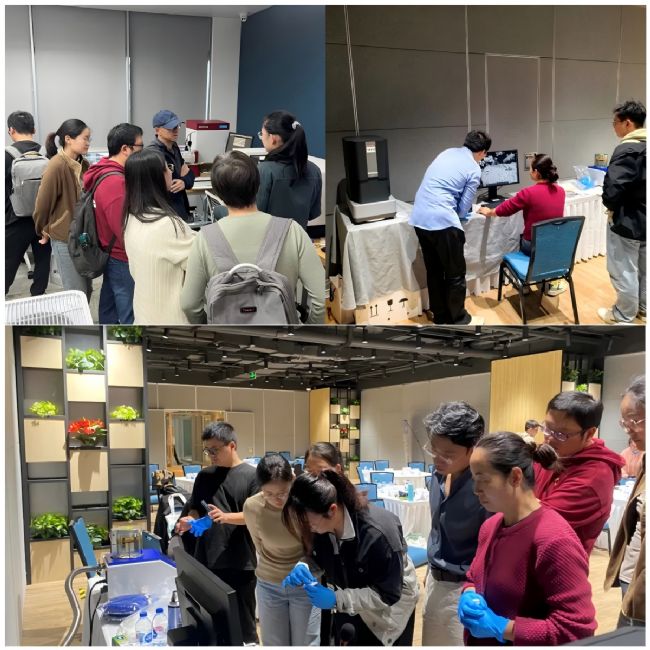 培訓現場體驗掃描電鏡的操作制樣等